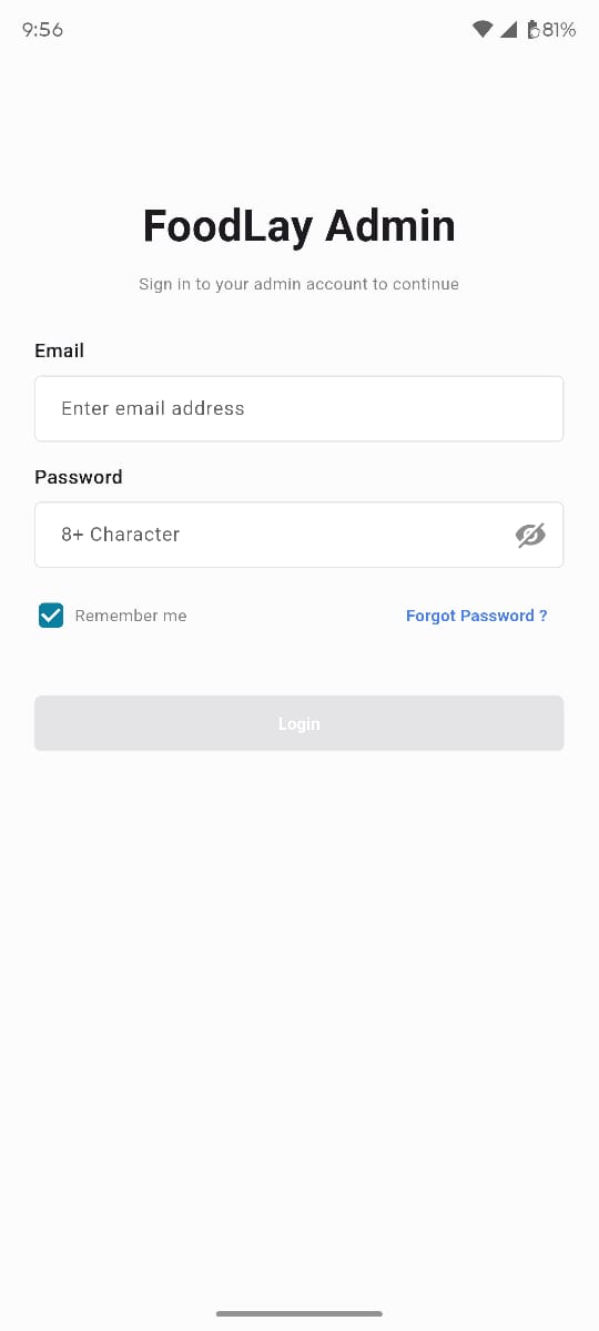 Admin app &mdash; Login